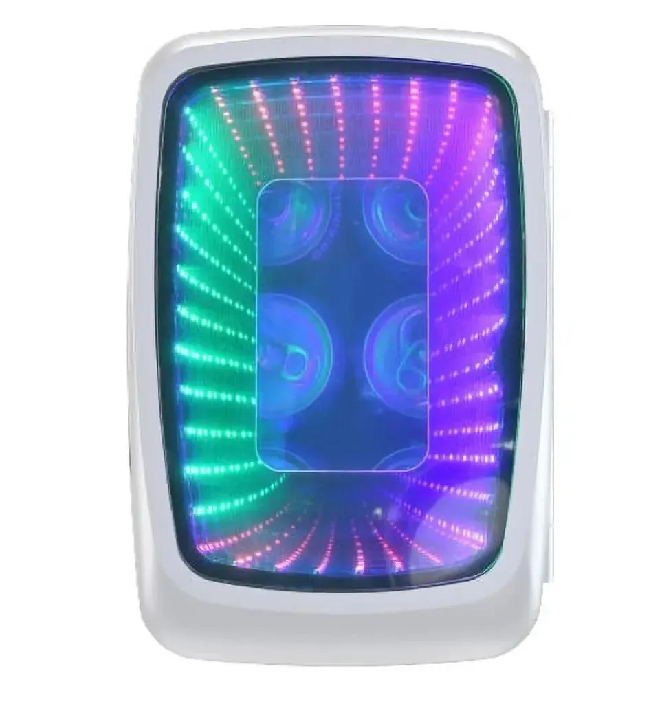 Frigidaire 6-Can Retro Gaming Light-Up Portable Beverage Mini Fridge, EFMIS179 (Blue)