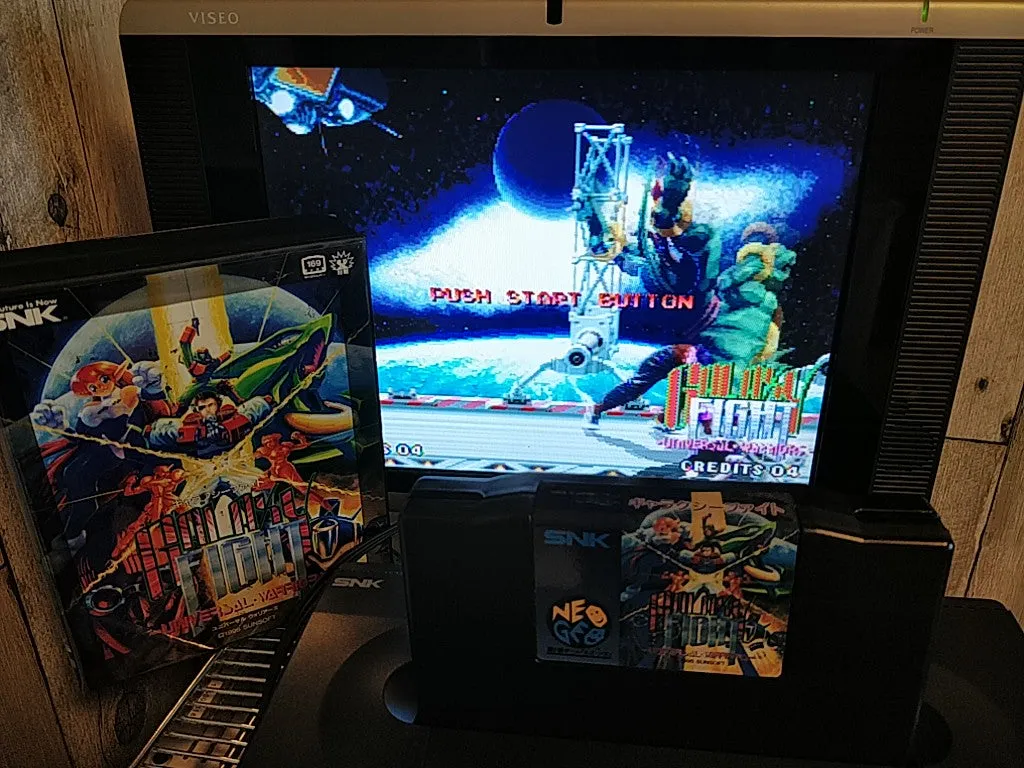 GALAXY FIGHT Universal Warriors SNK NEO GEO AES Cartridge, Manual Boxed-d0612-