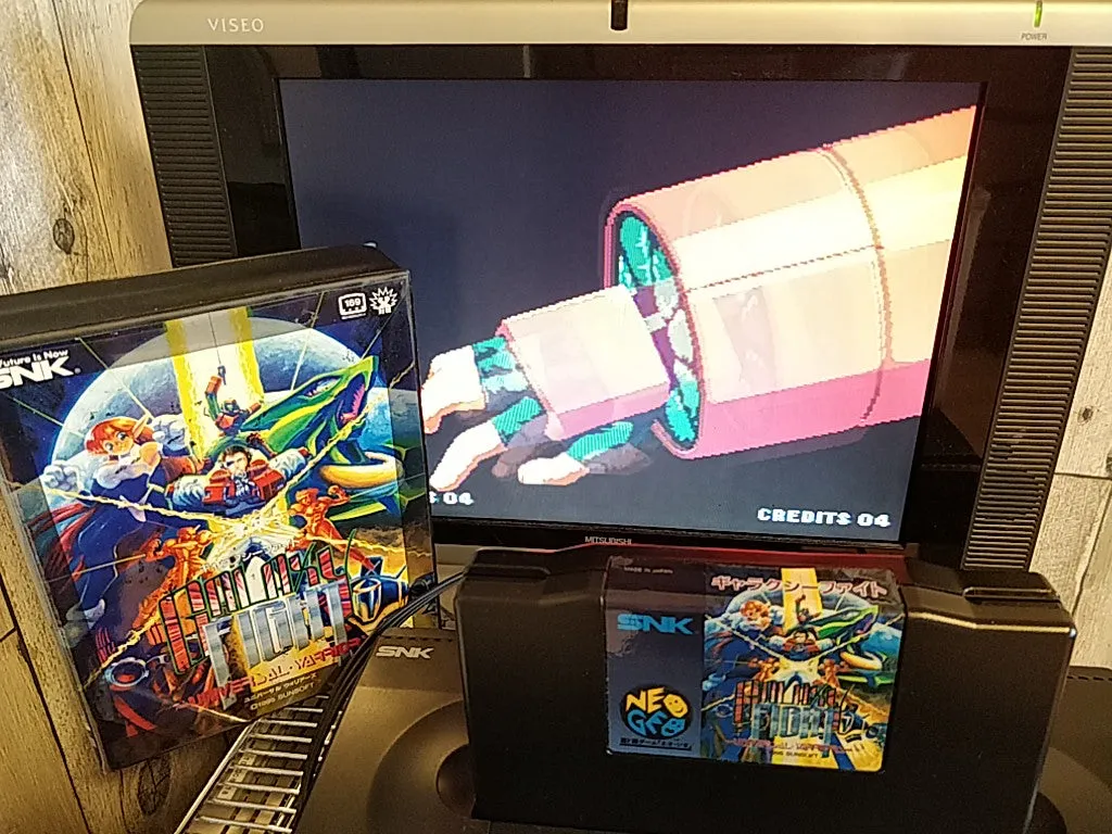 GALAXY FIGHT Universal Warriors SNK NEO GEO AES Cartridge, Manual Boxed-d0612-