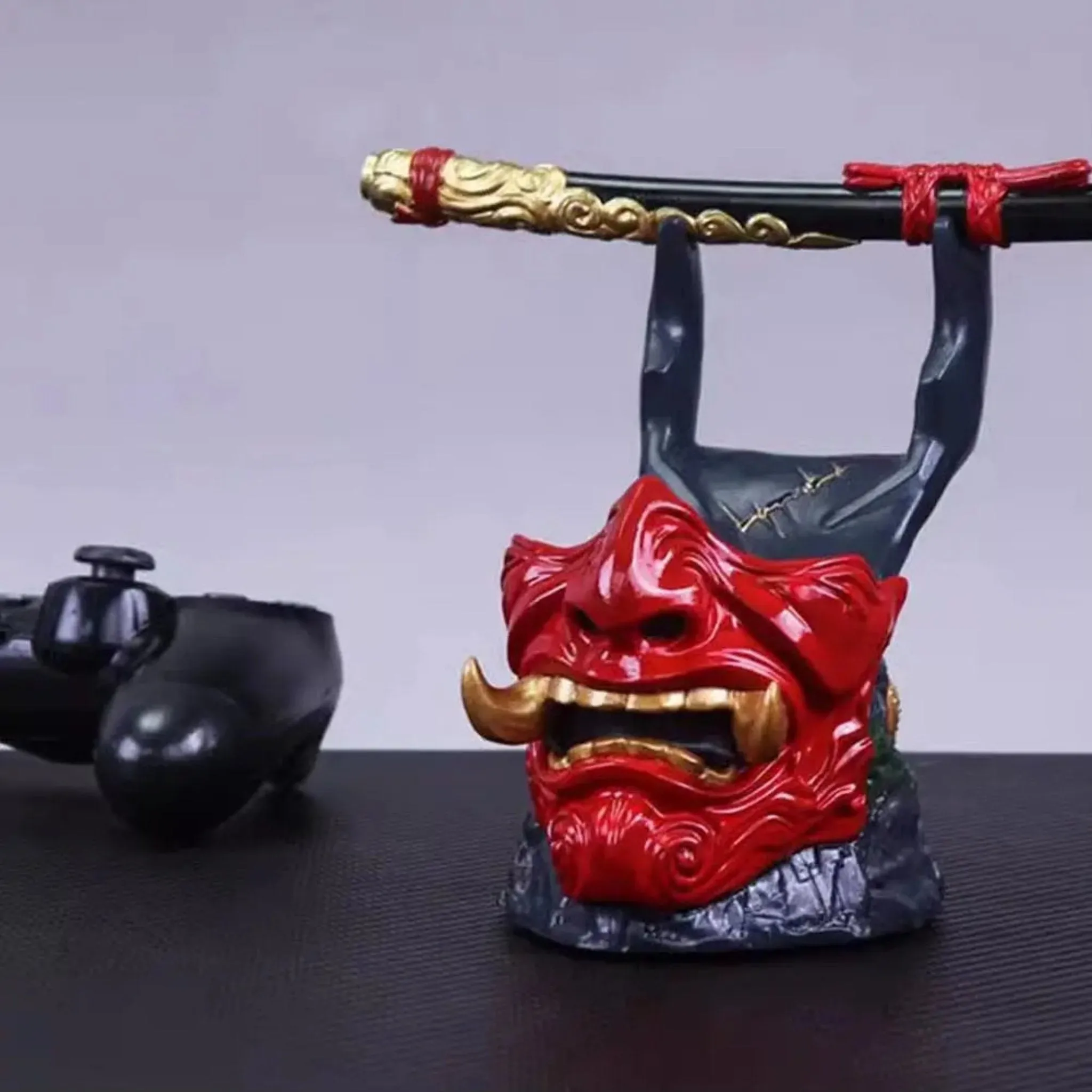 Game Controller Holder – Universal Gaming Stand with Katana Design