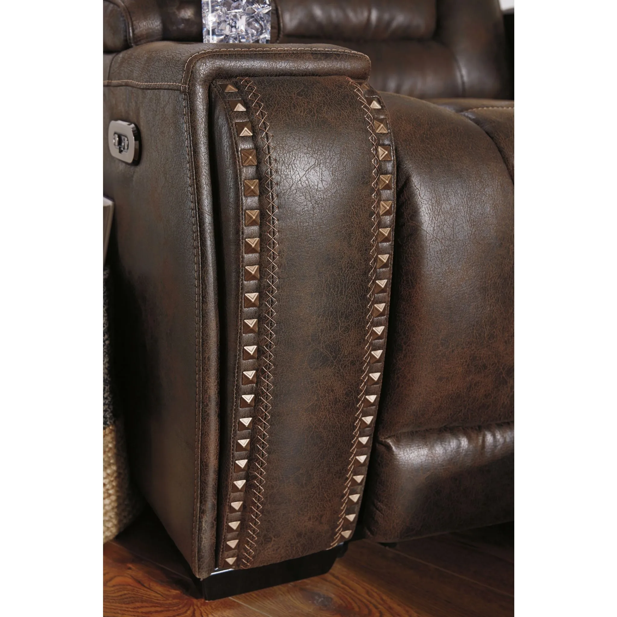 Game Zone Power Reclining Sofa With Power Headrest - Bark