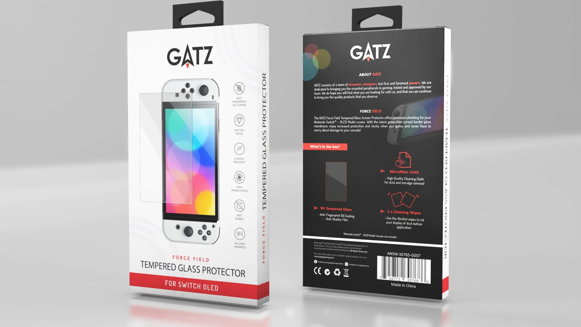 Gatz Nintendo Switch OLED Tempered Glass