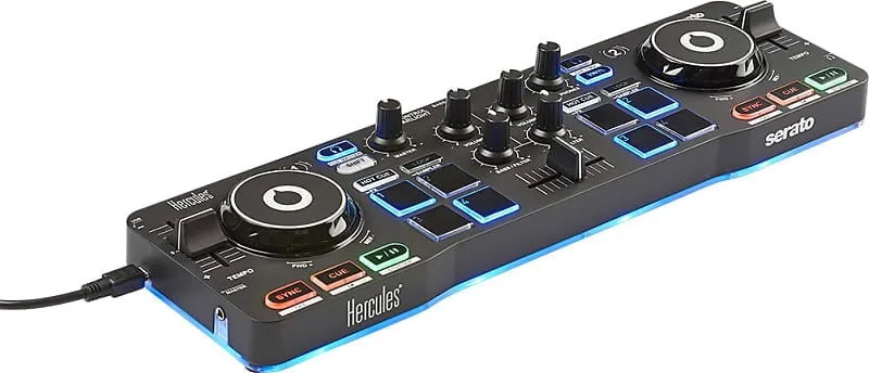 Hercules DJ Control Starlight Compact controller with built-in sound card for Serato