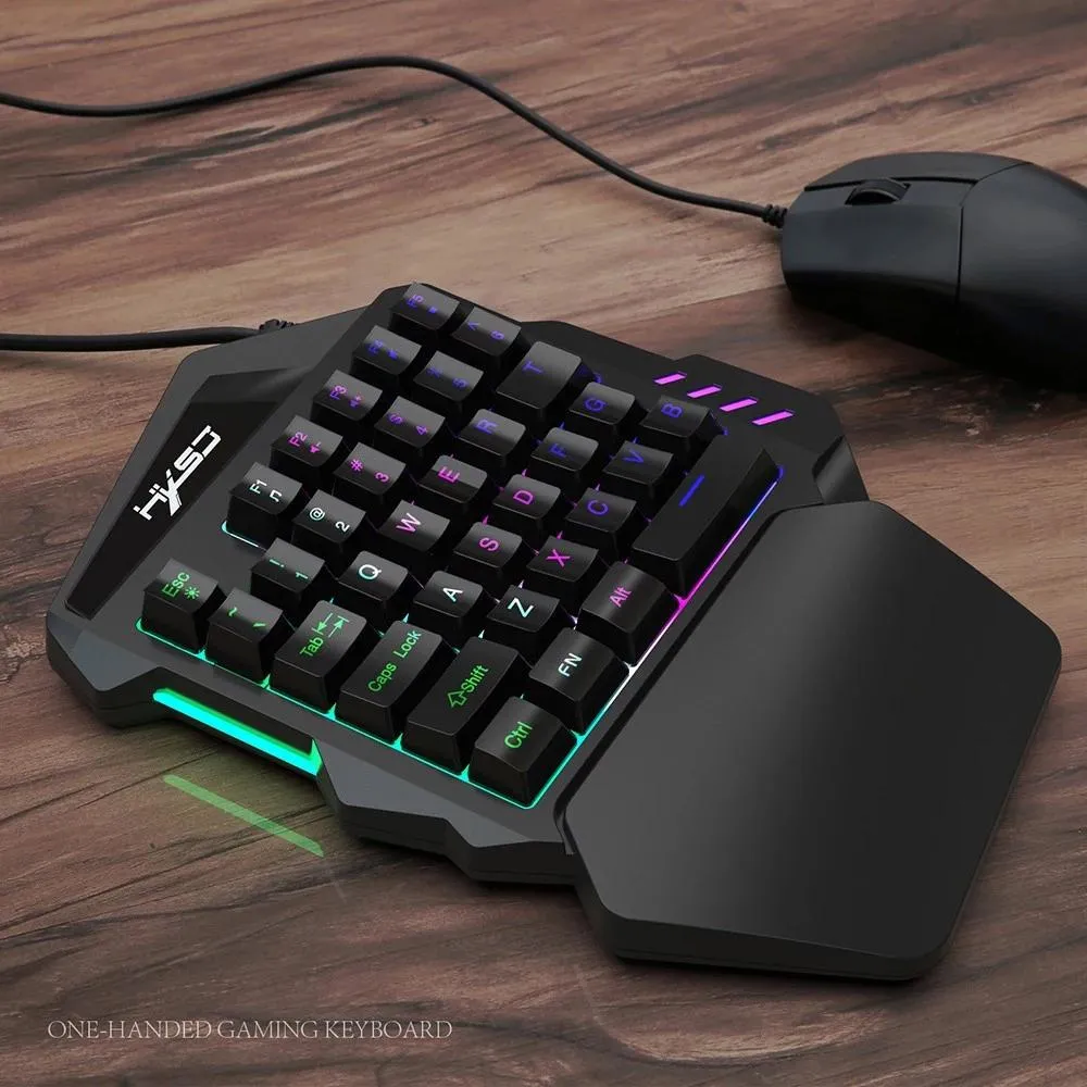HXSJ J50 One-Handed Gaming Keyboard Mouse Combo