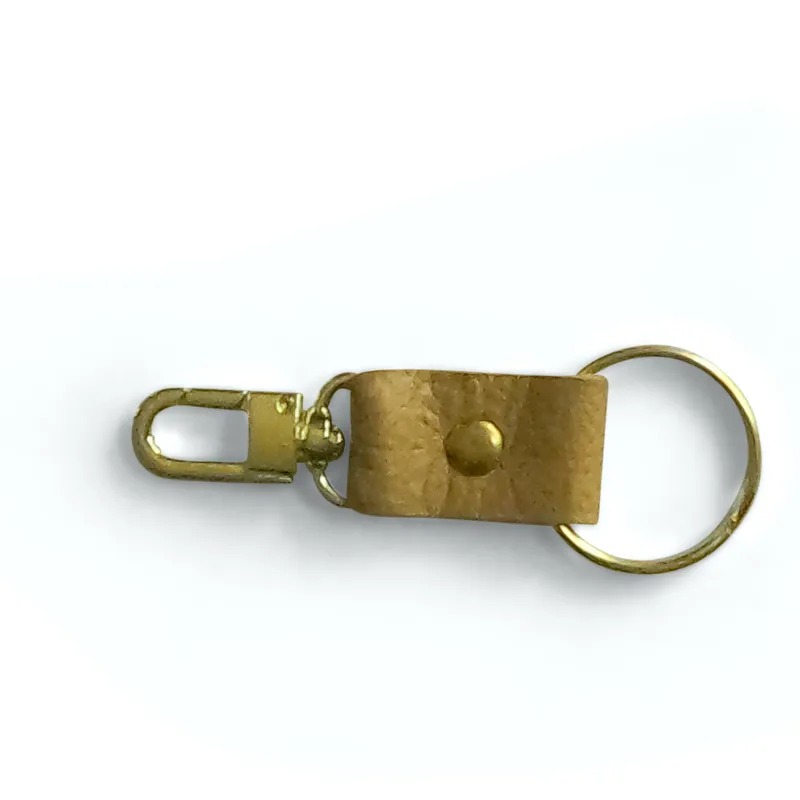 Key Chain In Leather, Hair on Hide