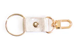 Key Chain In Leather, Hair on Hide