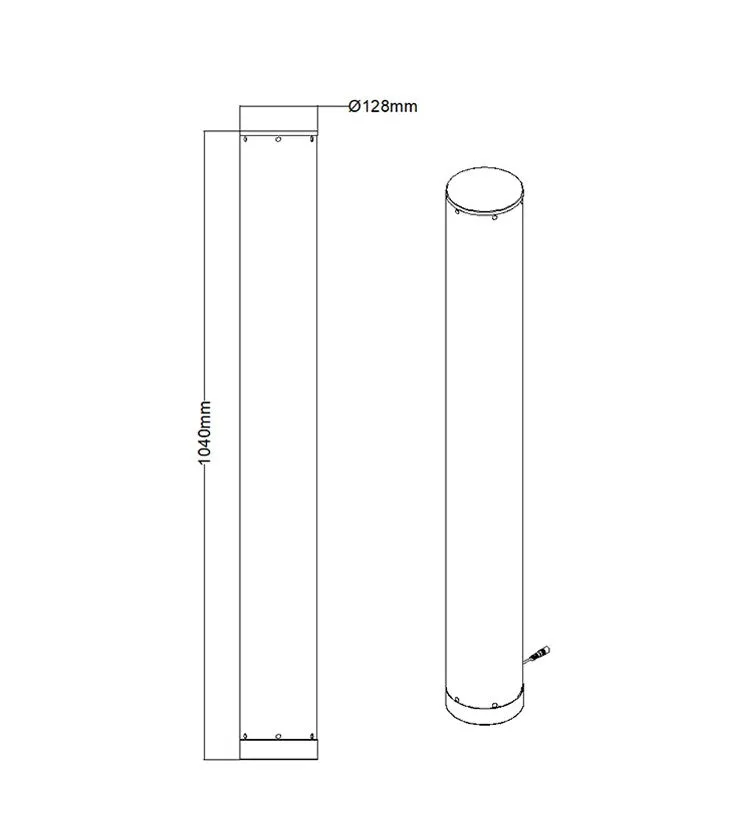 LED Ambient Light Cylinder Shape Floor Lamp