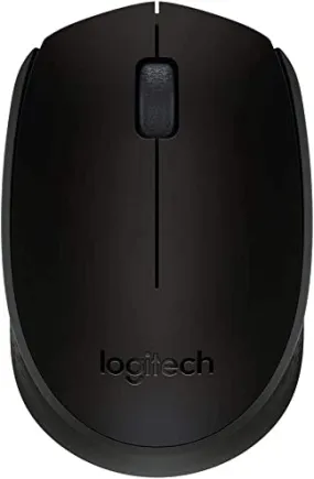 Logitech B170 Wireless Optical Mouse, USB, 3 Button, 2.4 GHz, Ambidextrous, for PC / Mac / Laptop