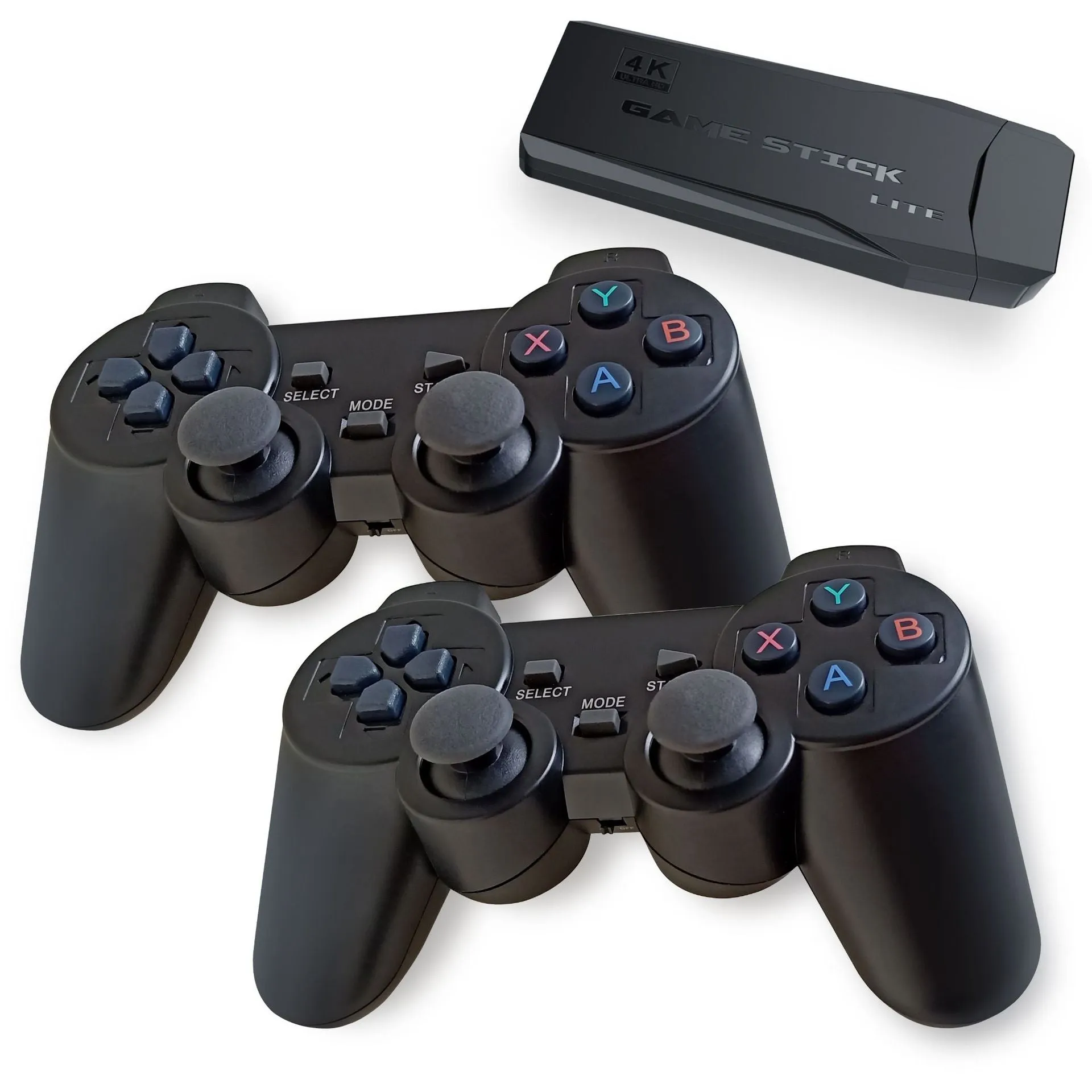 (M8 32G Built-in 10000 Games) 4K Wireless Retro HDMI Video Game Console with Dual Controllers - Supports Multiple Emulators