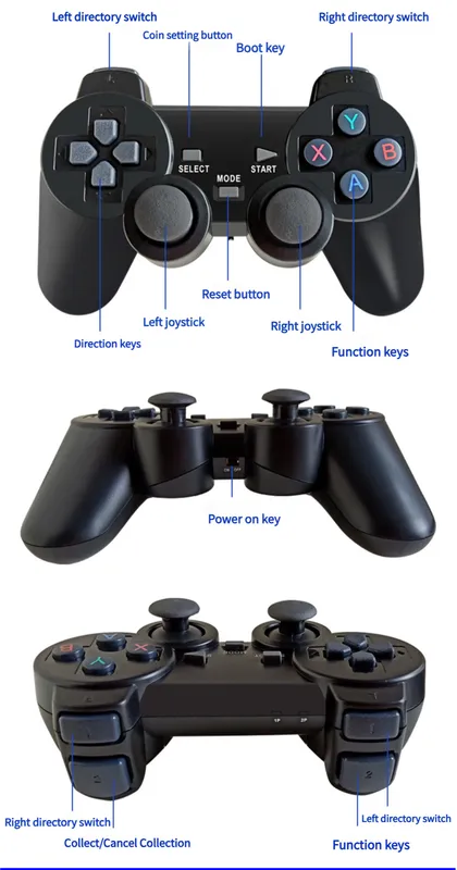 (M8 32G Built-in 10000 Games) 4K Wireless Retro HDMI Video Game Console with Dual Controllers - Supports Multiple Emulators