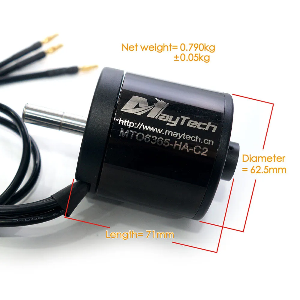Maytech 6365 Sealed Cover Motor 170KV with 10mm Shaft Brushless Sensored for Electric Mountainboard Eskateboard Robotics