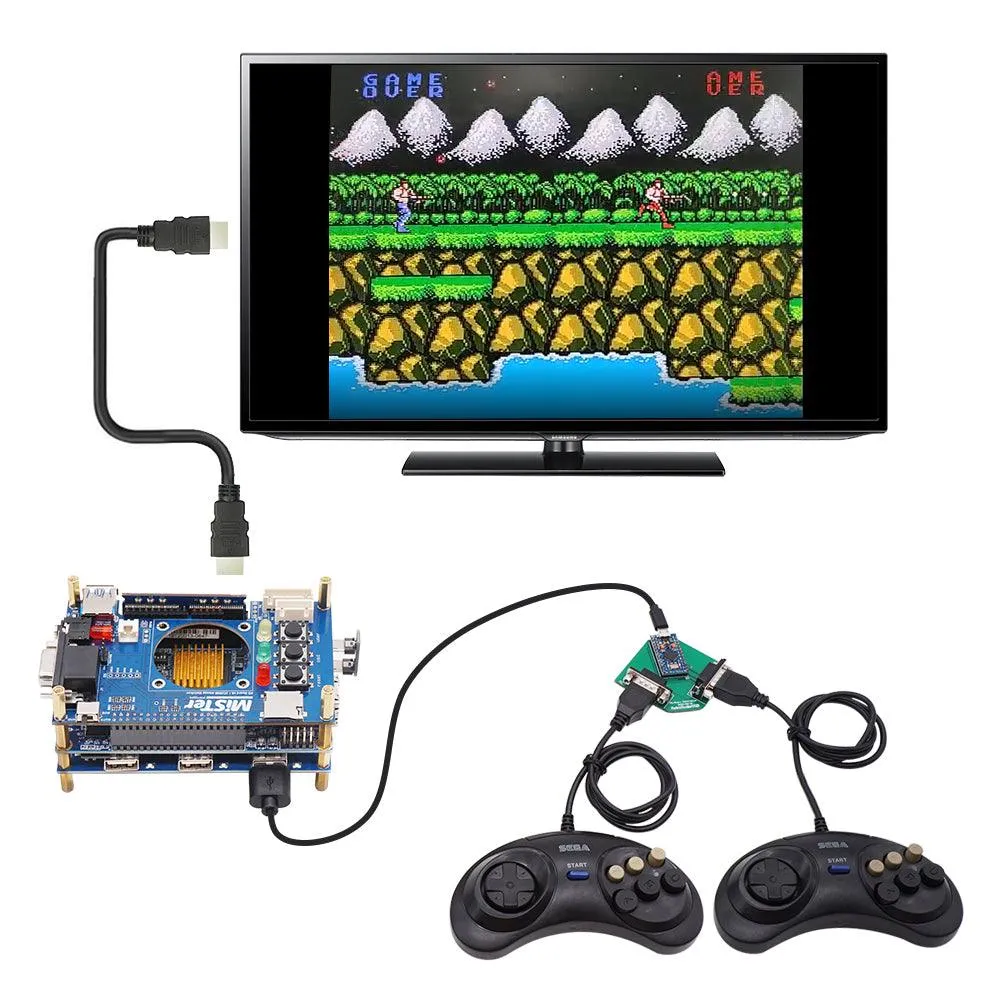 Mega Drive/Genesis/Master System Controller to USB Adapter use your favourite Retro Controller on Windows, Pi, MiSTer