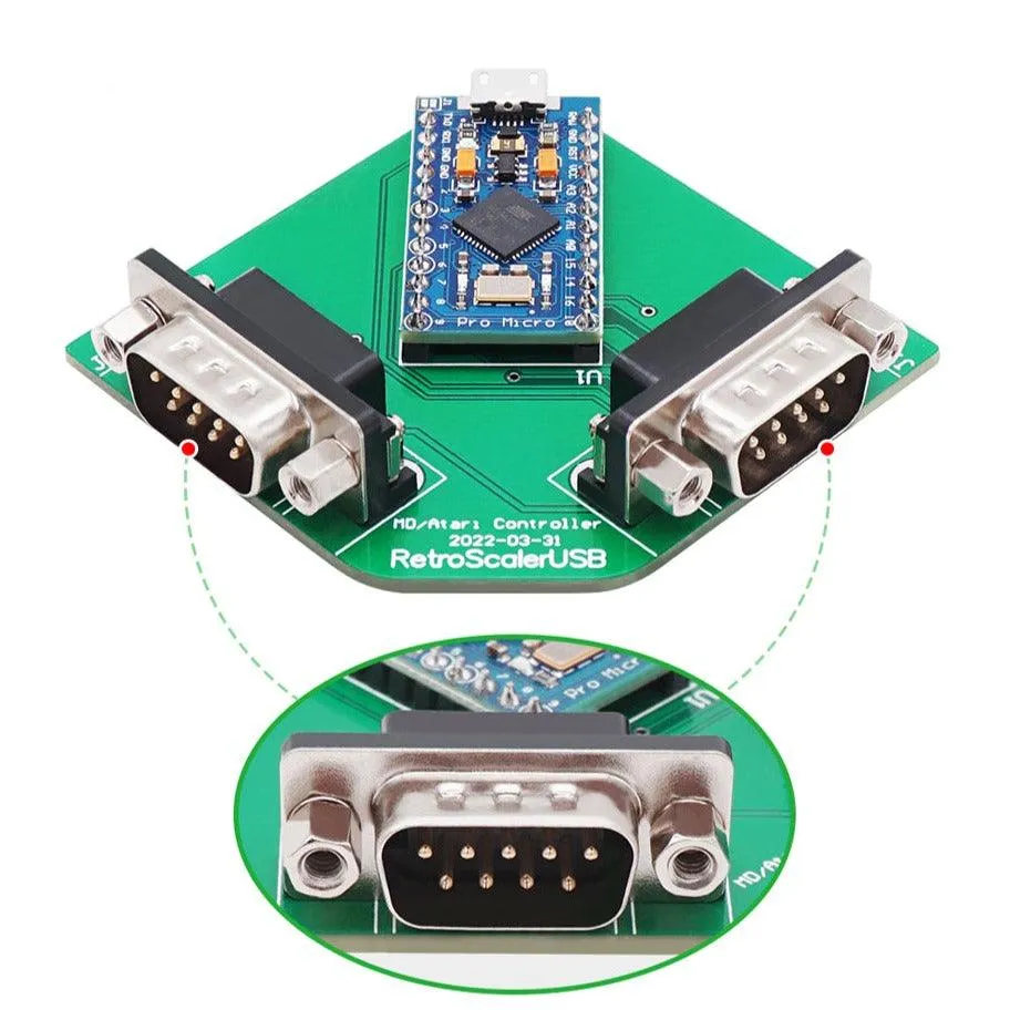 Mega Drive/Genesis/Master System Controller to USB Adapter use your favourite Retro Controller on Windows, Pi, MiSTer