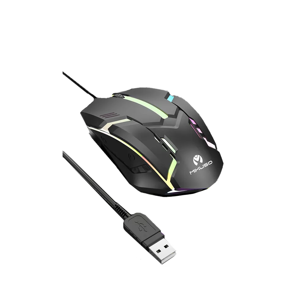 Mikuso Wired Mouse 3 Buttons   1 Wheel Black [MOS-379U BK]