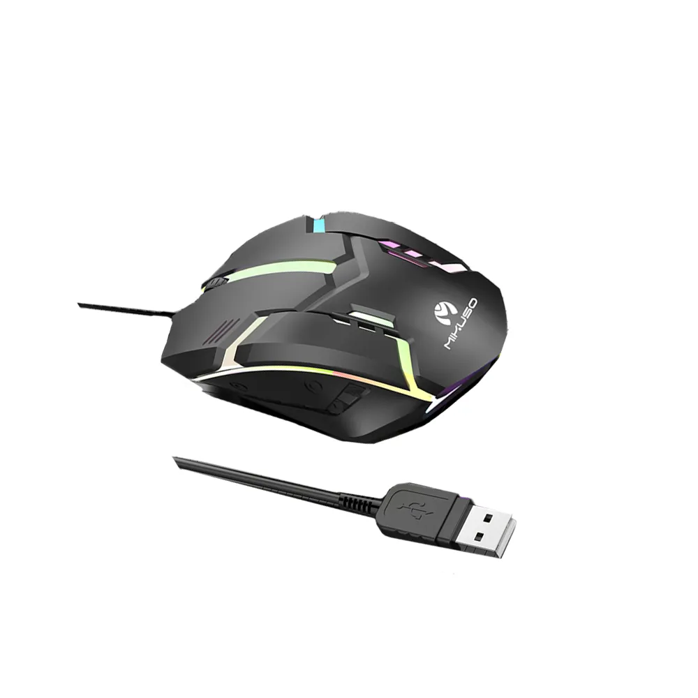 Mikuso Wired Mouse 3 Buttons   1 Wheel Black [MOS-379U BK]