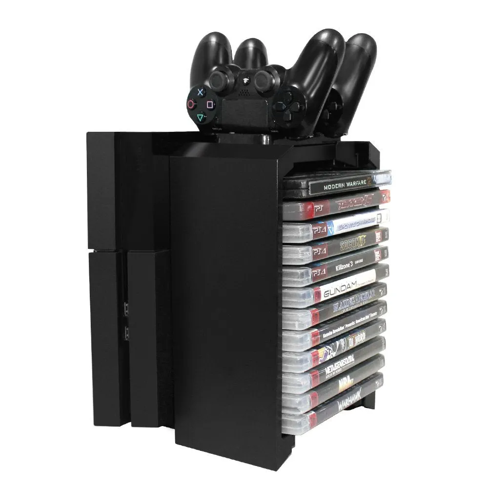 Multi-Functional Disk Storage Stand Kit With Charging Dock For Ps4 Tp4-025