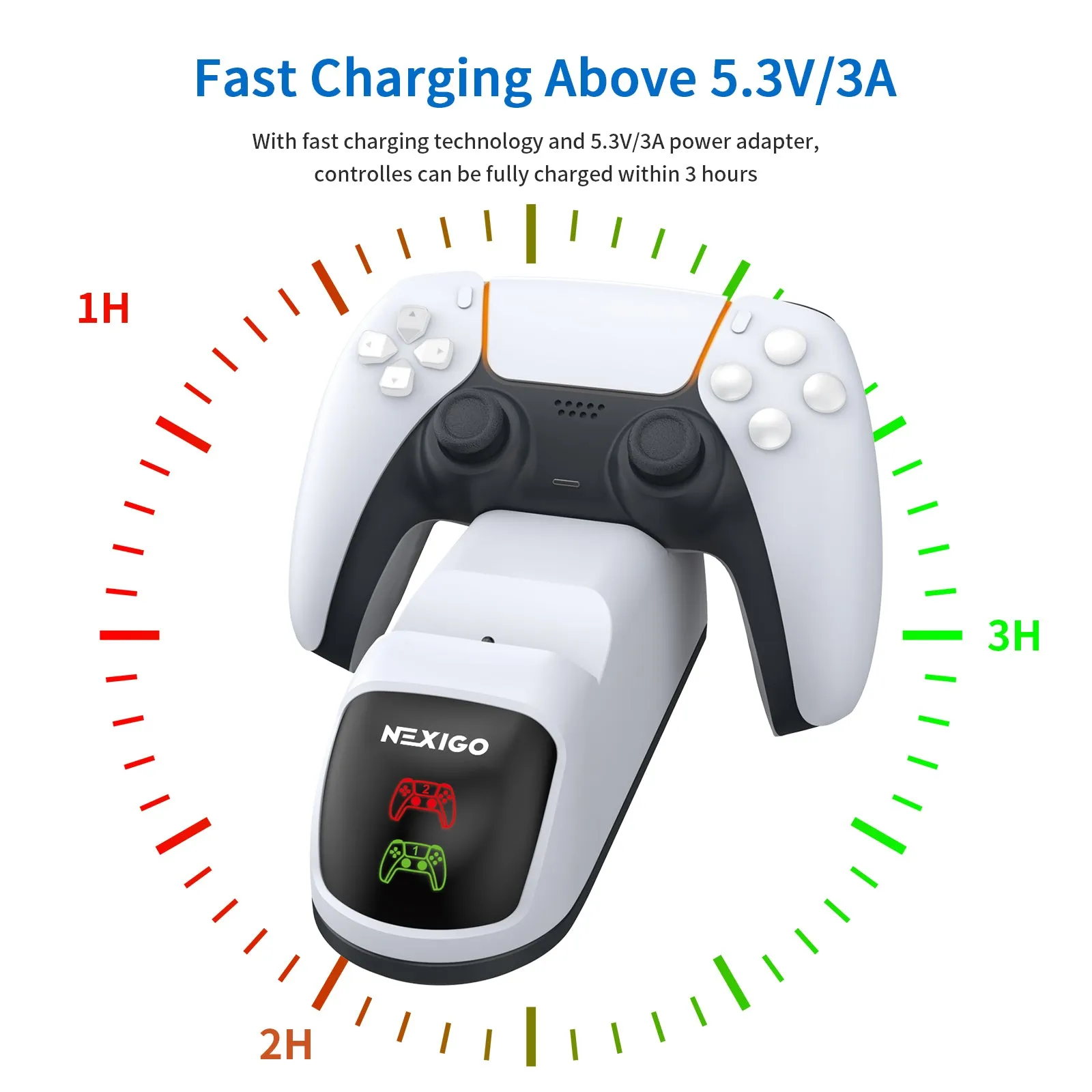 NexiGo Upgraded PS5 Controller Charger