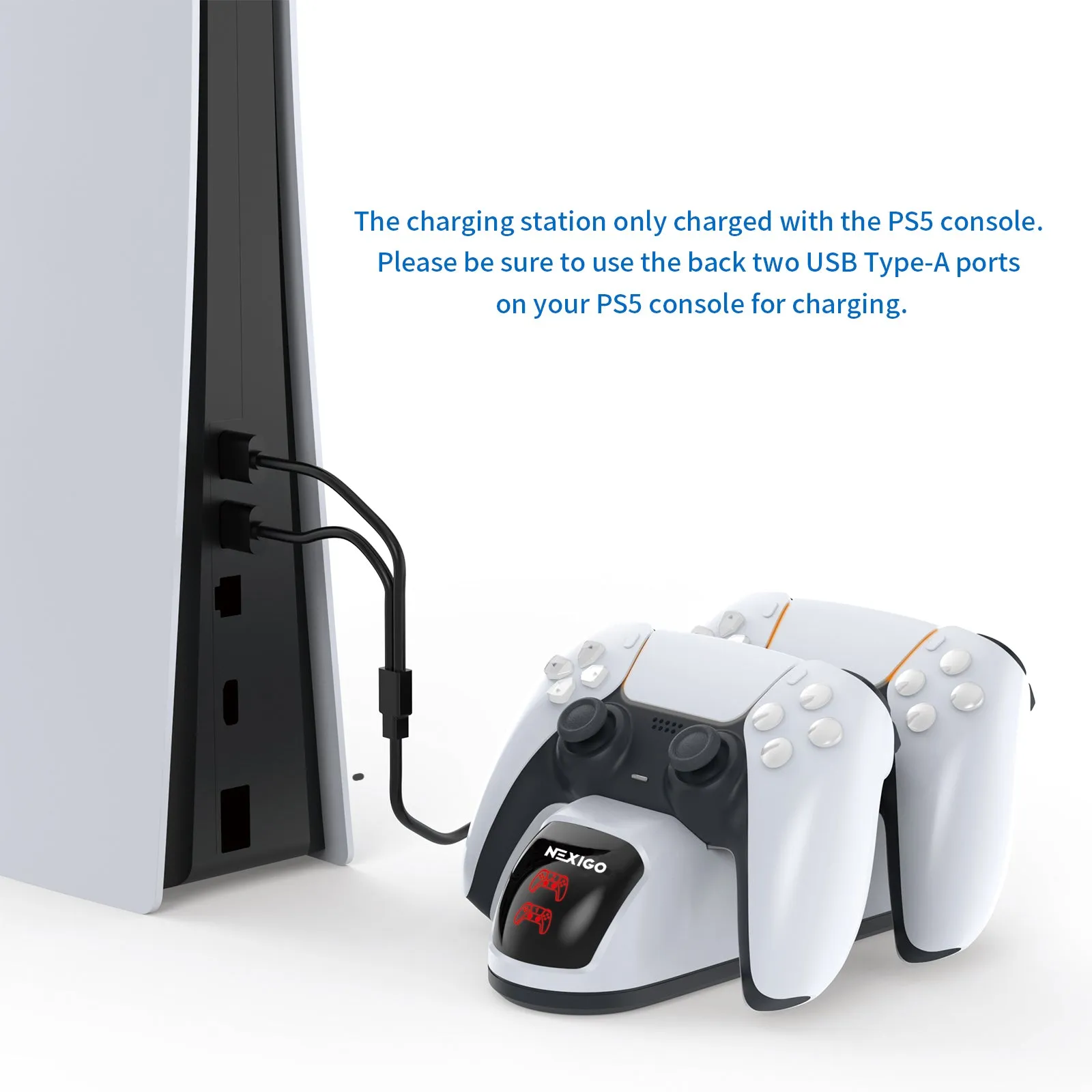 NexiGo Upgraded PS5 Controller Charger
