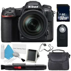 Nikon D500 DSLR Camera with 16-80mm Lens (International Model)   Carrying Case   Universal Wireless Remote Shutter Release Extreme Bundle
