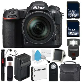 Nikon D500 DSLR Camera with 16-80mm Lens (International Model)   Carrying Case   Universal Wireless Remote Shutter Release Ultimate Bundle