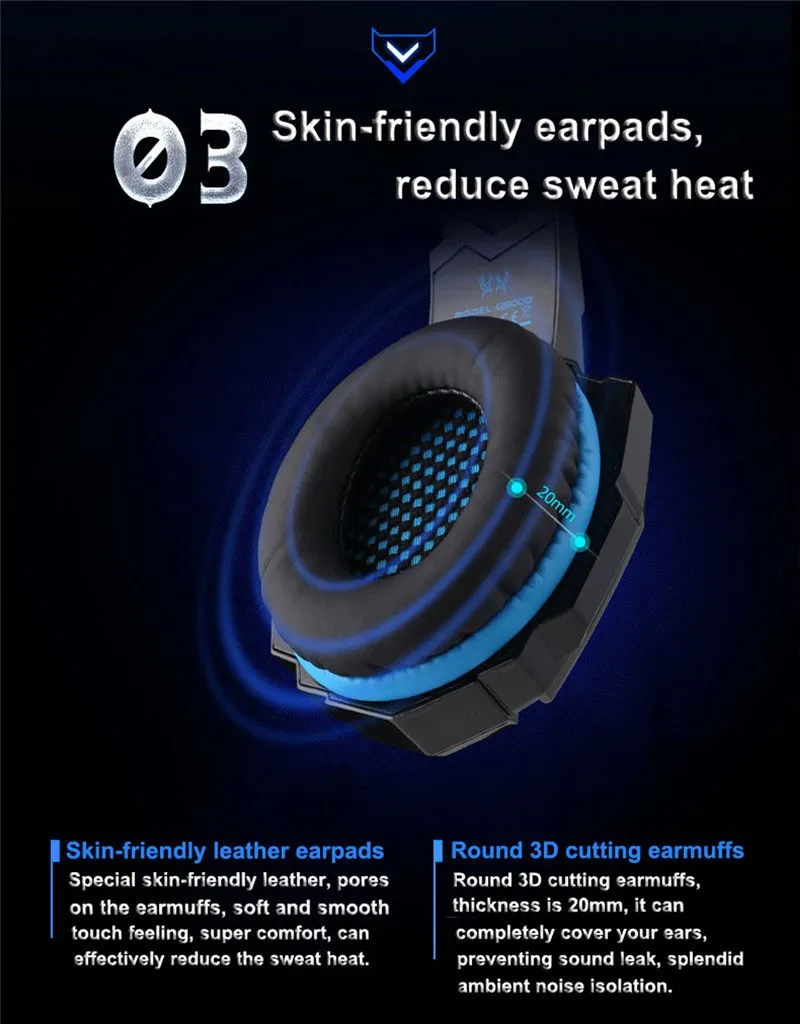 Ninja Dragon G9300 LED Gaming Headset with Microphone