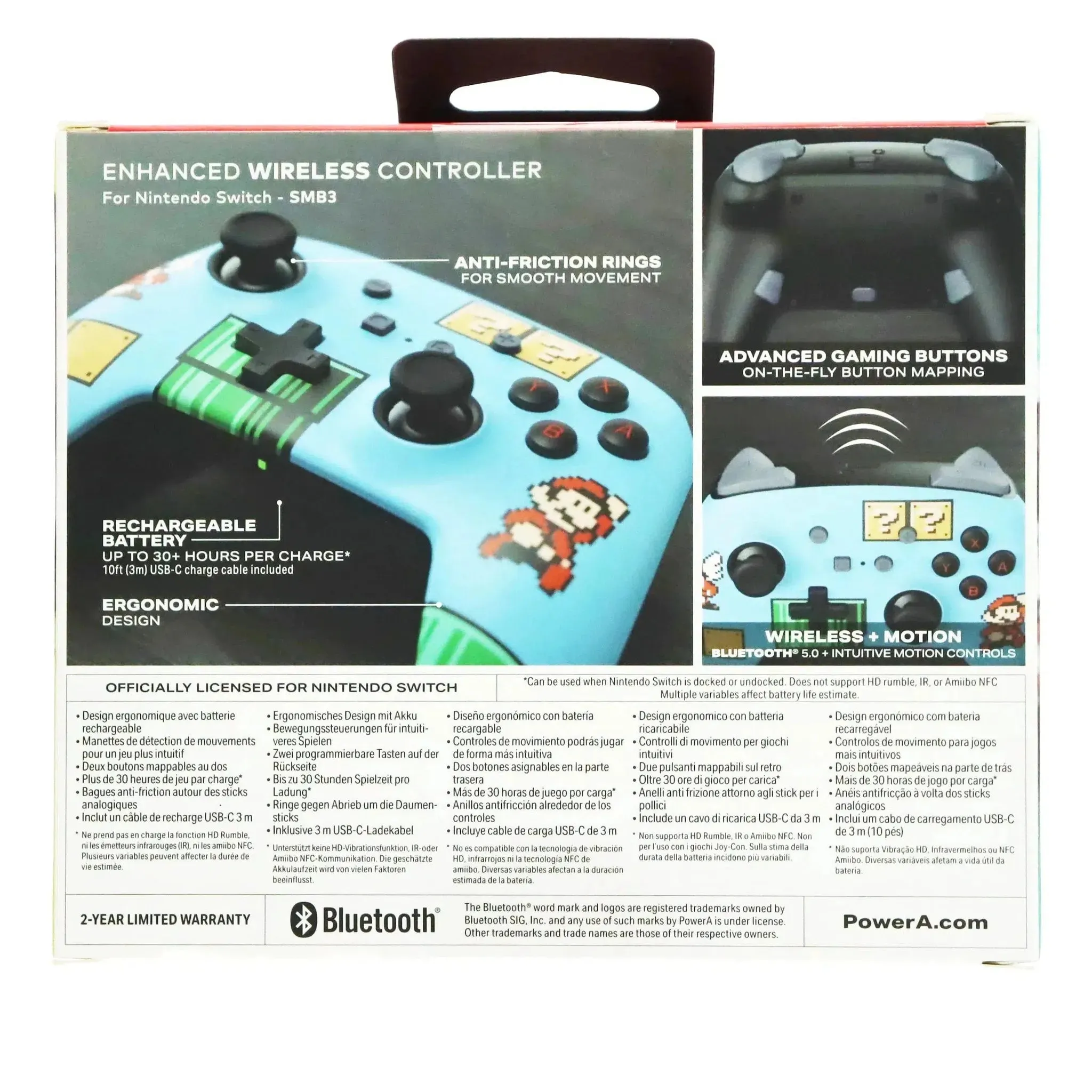 Nintendo Switch Wireless Controller (Super Mario Bros. 3 Version) - PowerA - Enhanced Edition