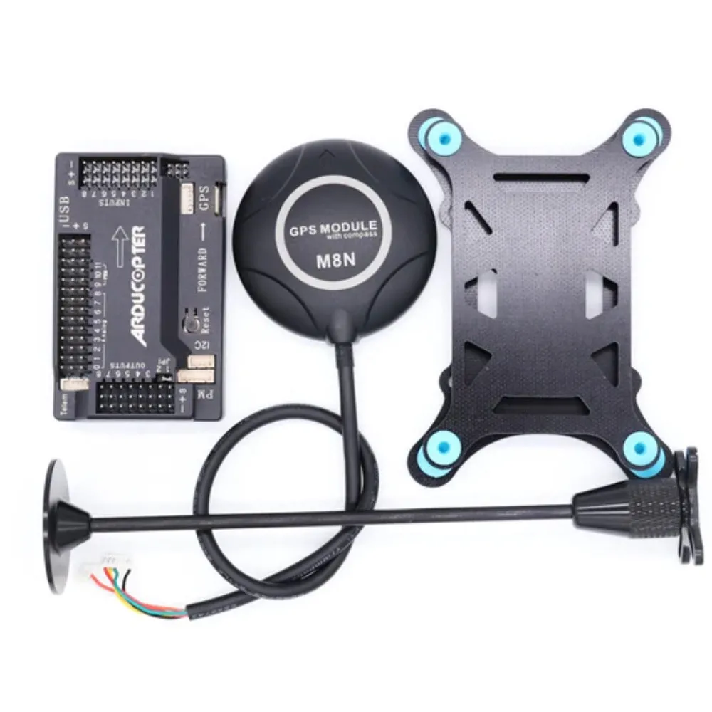 Original APM 2.8 flight controller Straight Pin with M8N GPS built in compass and GPS stand and Shock absorber