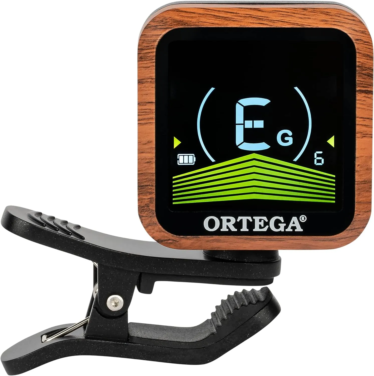 Ortega Multi-Mode Calibratable Rechargeable Clip-on Tuner for Chromatic Guitar Bass & Ukulele