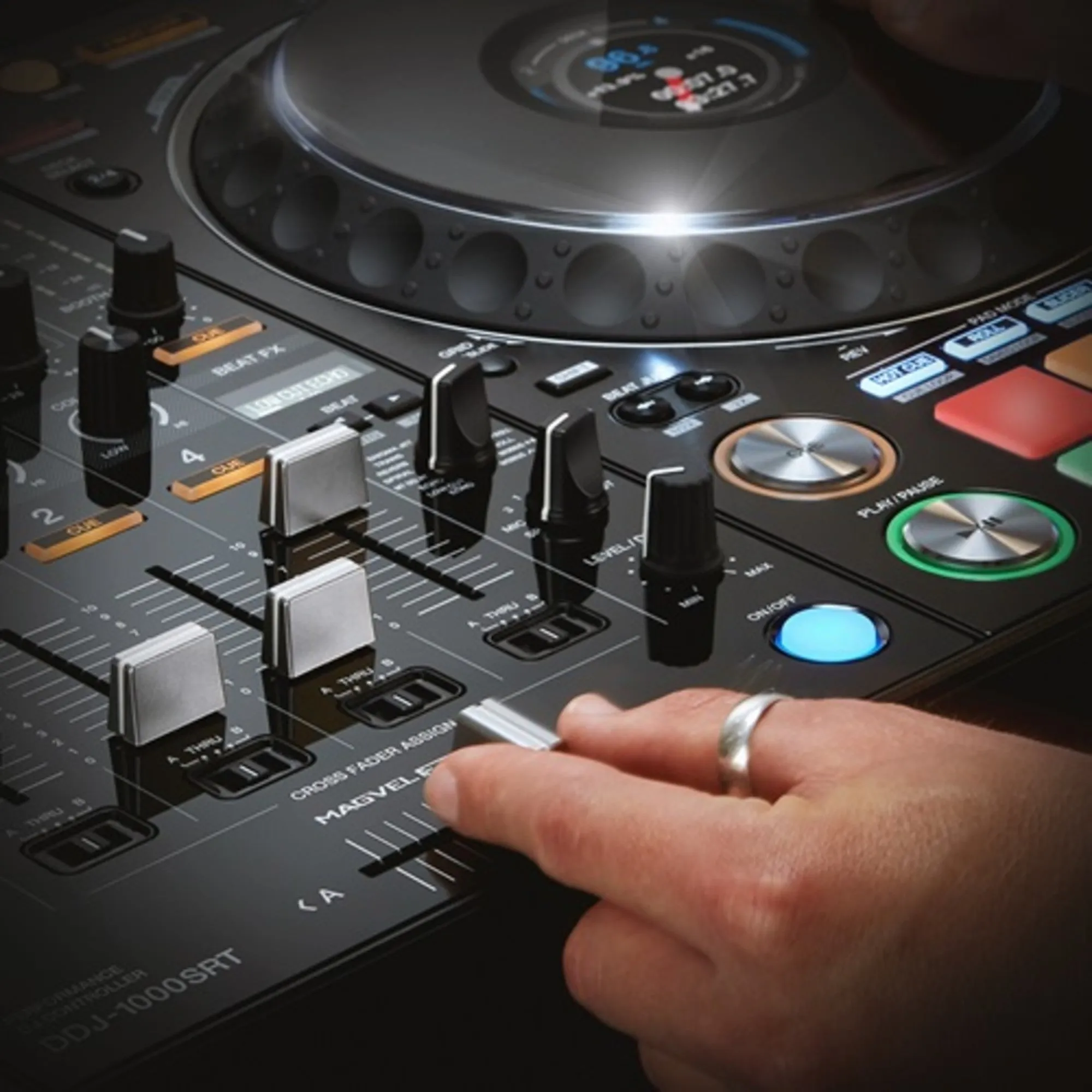 Pioneer DJ DDJ-1000SRT 4-Channel Performance DJ Controller for Serato - Professional DJ Equipment Audio Interface