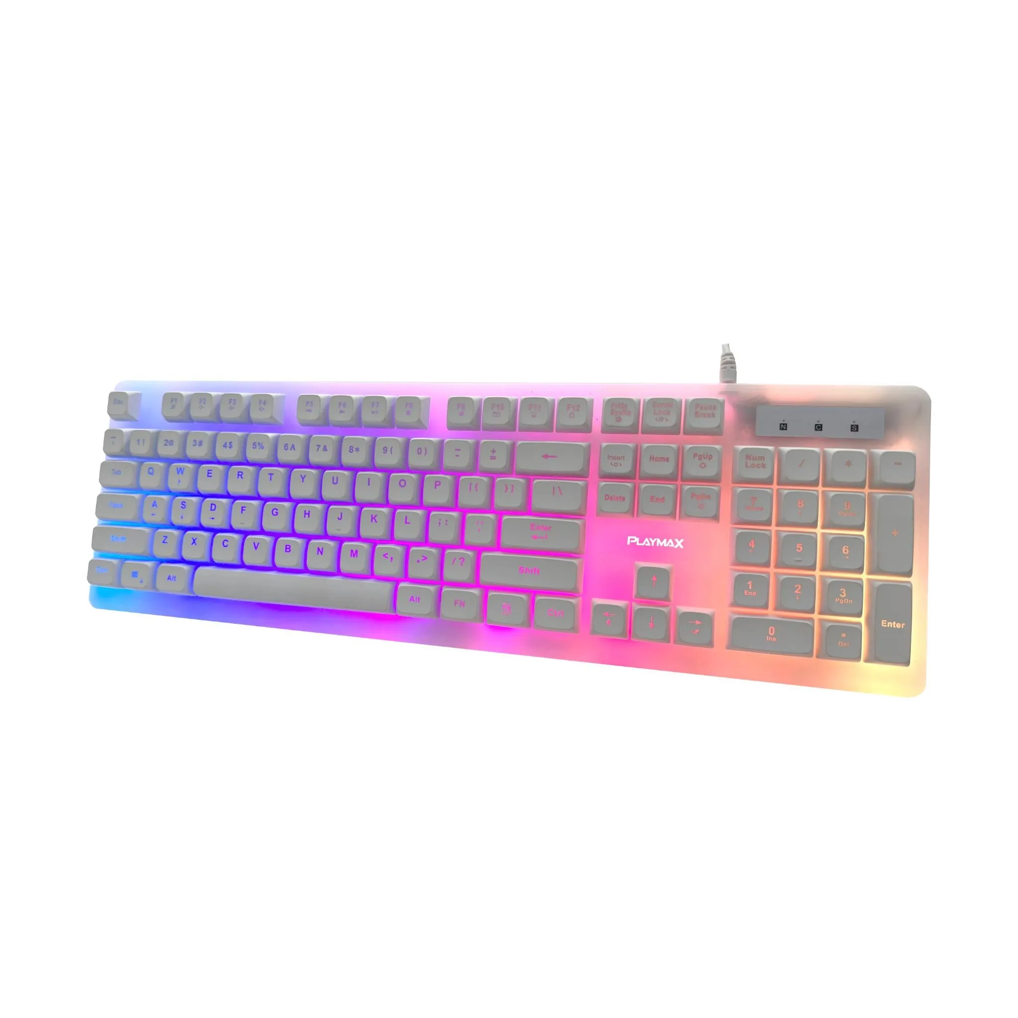 Playmax Aurora Gaming Keyboard (White)