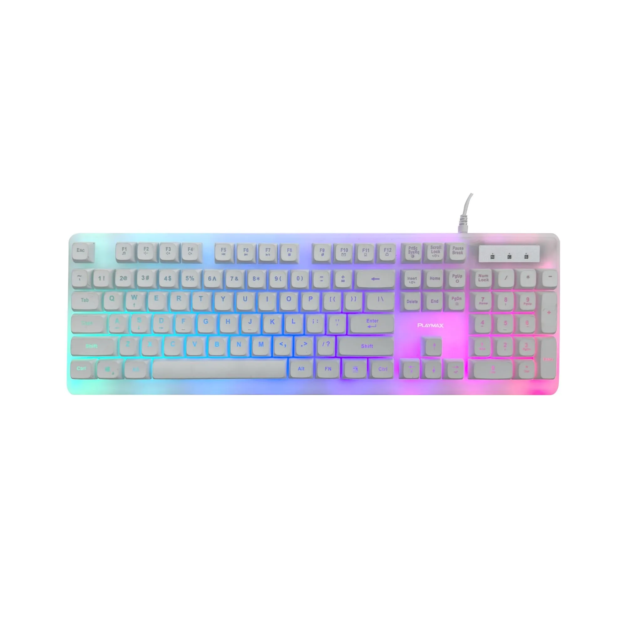 Playmax Aurora Gaming Keyboard (White)