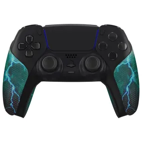 PlayVital Green Storm Thunder Anti-Skid Sweat-Absorbent Controller Grip for PS5 Controller - PFPJ128