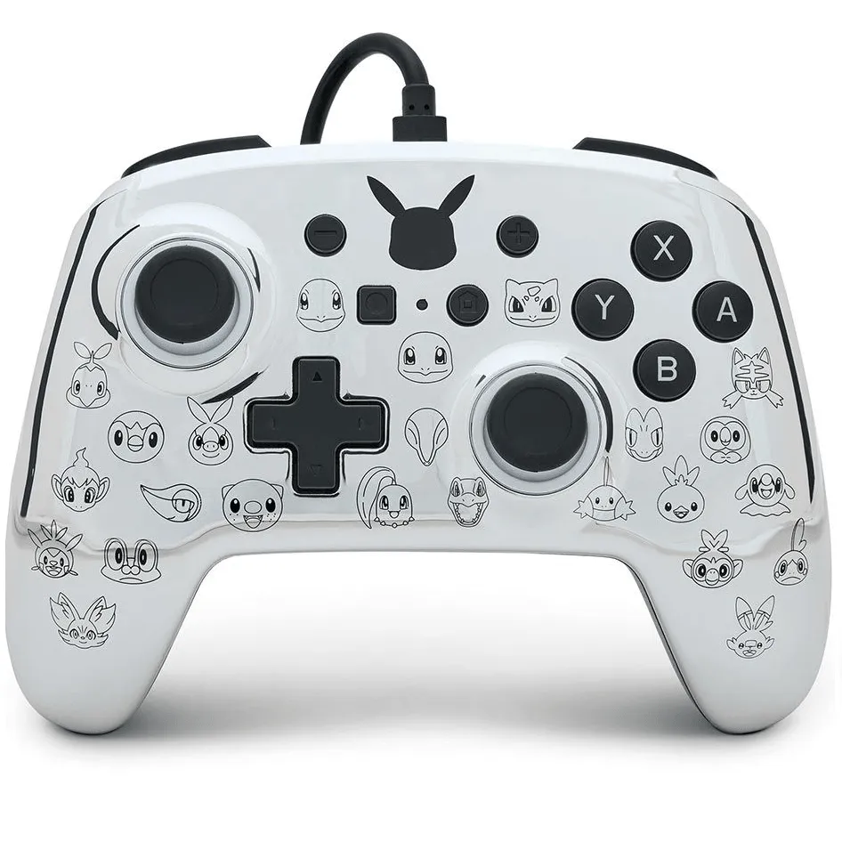 PowerA Enhanced Wired Controller for Nintendo Switch Pikachu Black & Silver