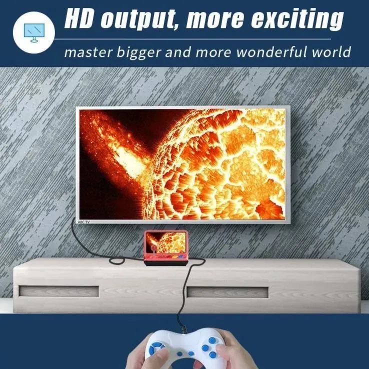 POWKIDDY A12 9 inch screen Mini Arcade 32GB Quad Core Arm A7 Retro Gaming Console Plays CPS FBA SFC GBA GBC GB GG MD PS