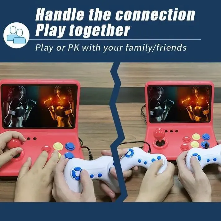 POWKIDDY A12 9 inch screen Mini Arcade 32GB Quad Core Arm A7 Retro Gaming Console Plays CPS FBA SFC GBA GBC GB GG MD PS