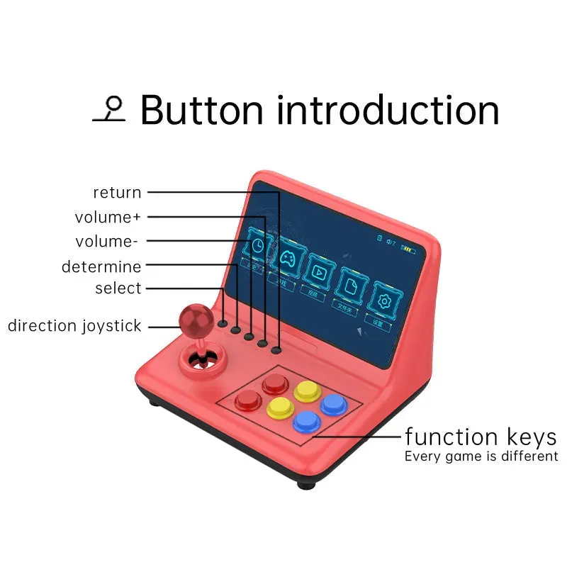 POWKIDDY A12 9 inch screen Mini Arcade 32GB Quad Core Arm A7 Retro Gaming Console Plays CPS FBA SFC GBA GBC GB GG MD PS