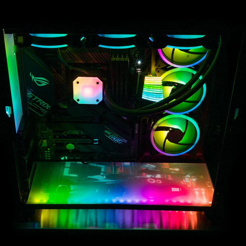 R-34 Skyline Lian Li O11 Dynamic and XL Bottom Panel Plate Cover with ARGB LED Lighting