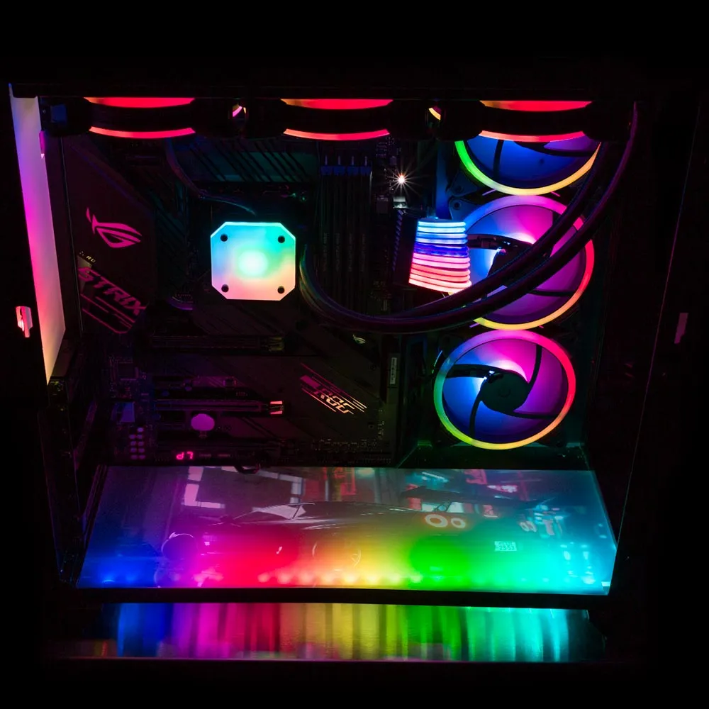 R-34 Skyline Lian Li O11 Dynamic and XL Bottom Panel Plate Cover with ARGB LED Lighting