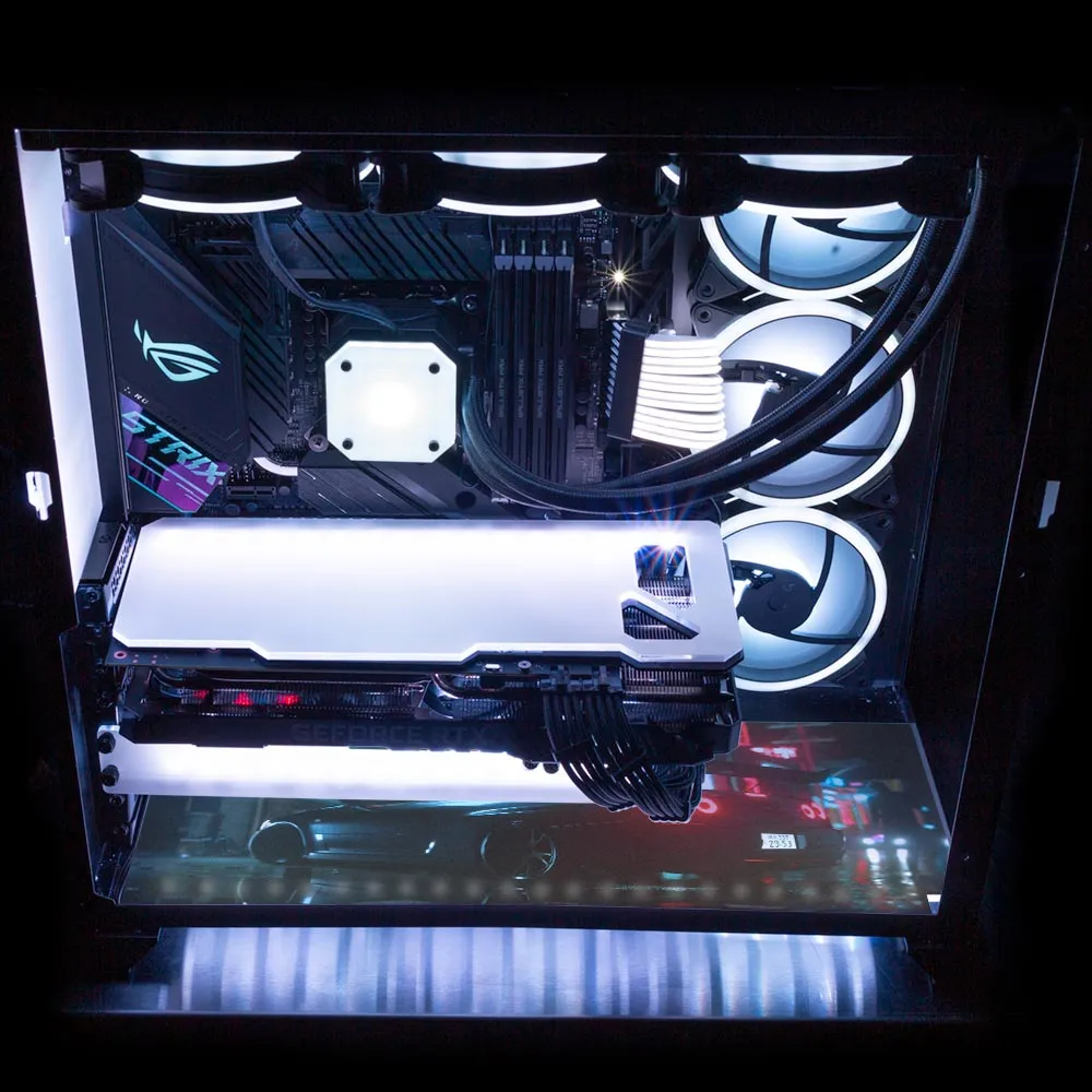 R-34 Skyline Lian Li O11 Dynamic and XL Bottom Panel Plate Cover with ARGB LED Lighting