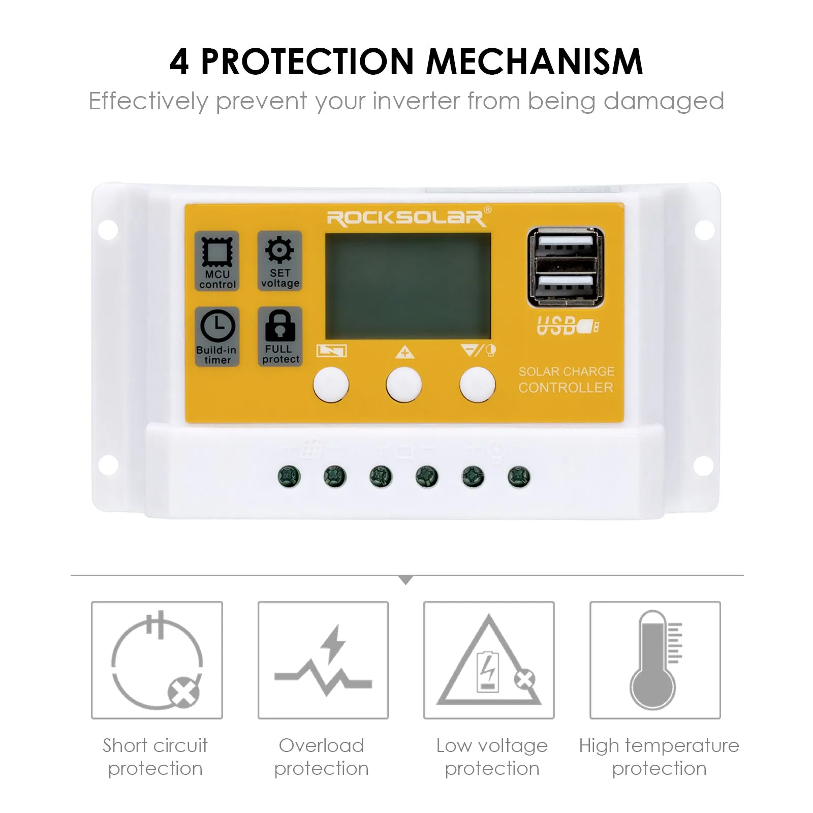 ROCKSOLAR 20A PWM Solar Charge Controller