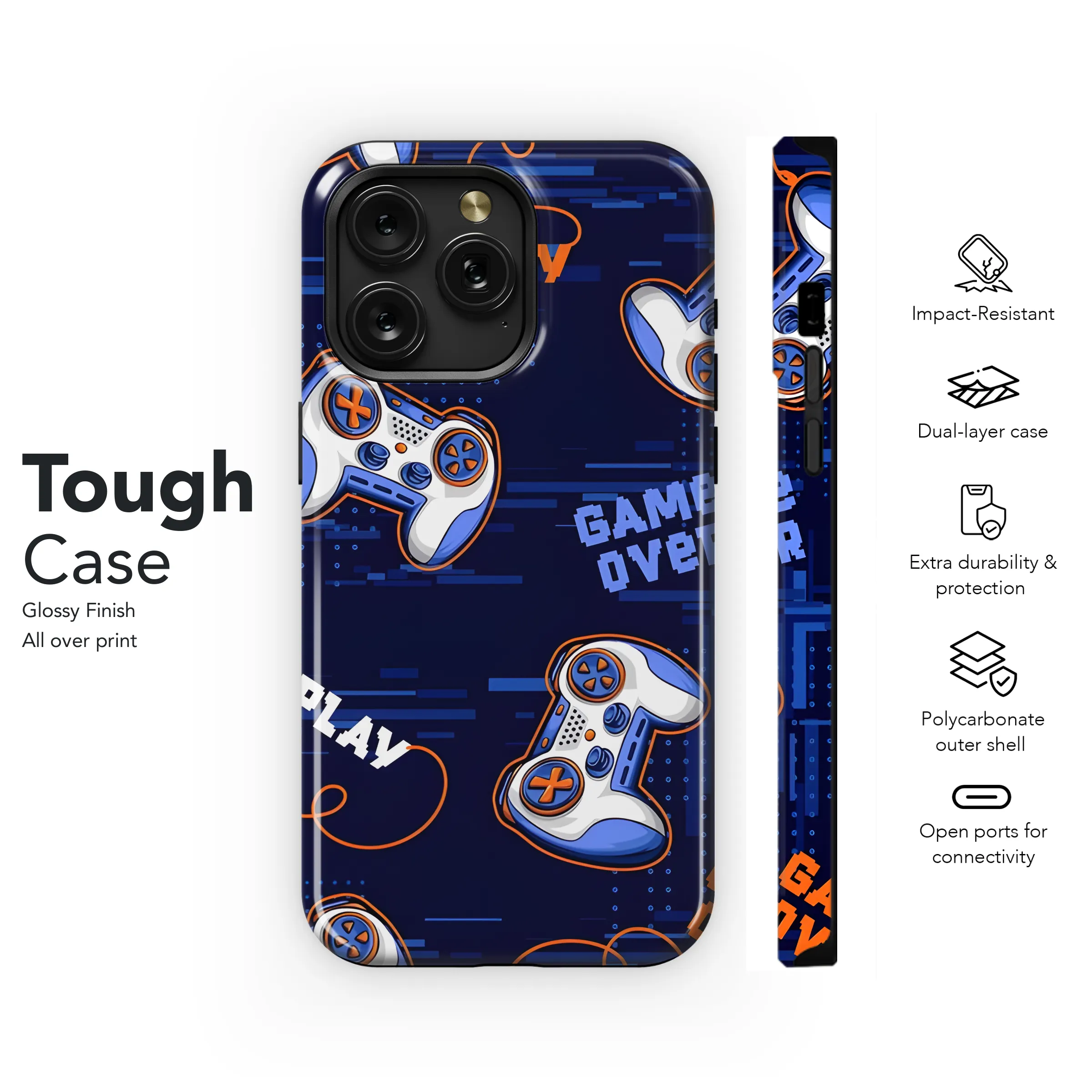 Seamless Gamepads Abstract Phone Case iPhone Samsung Cover Pixel 2383