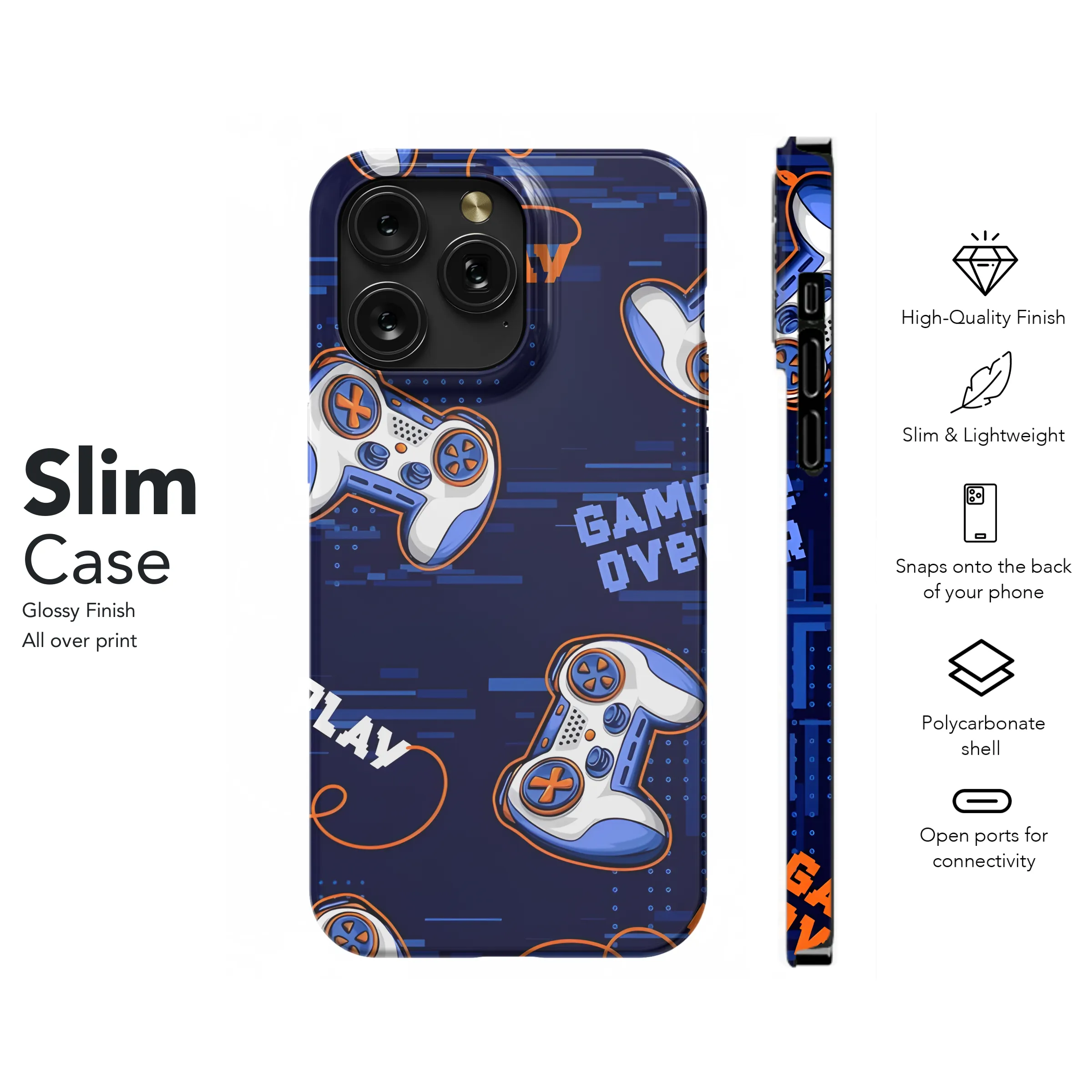 Seamless Gamepads Abstract Phone Case iPhone Samsung Cover Pixel 2383