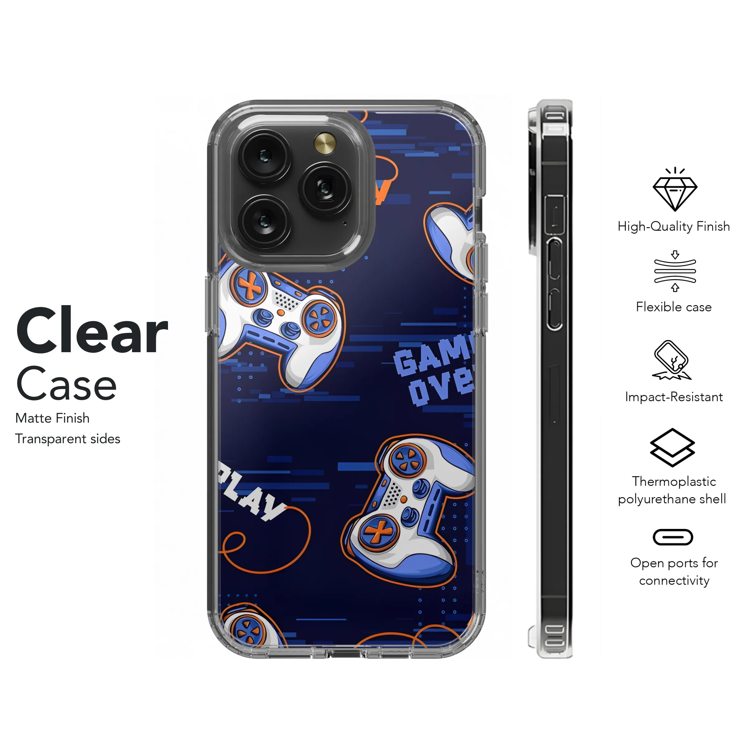 Seamless Gamepads Abstract Phone Case iPhone Samsung Cover Pixel 2383
