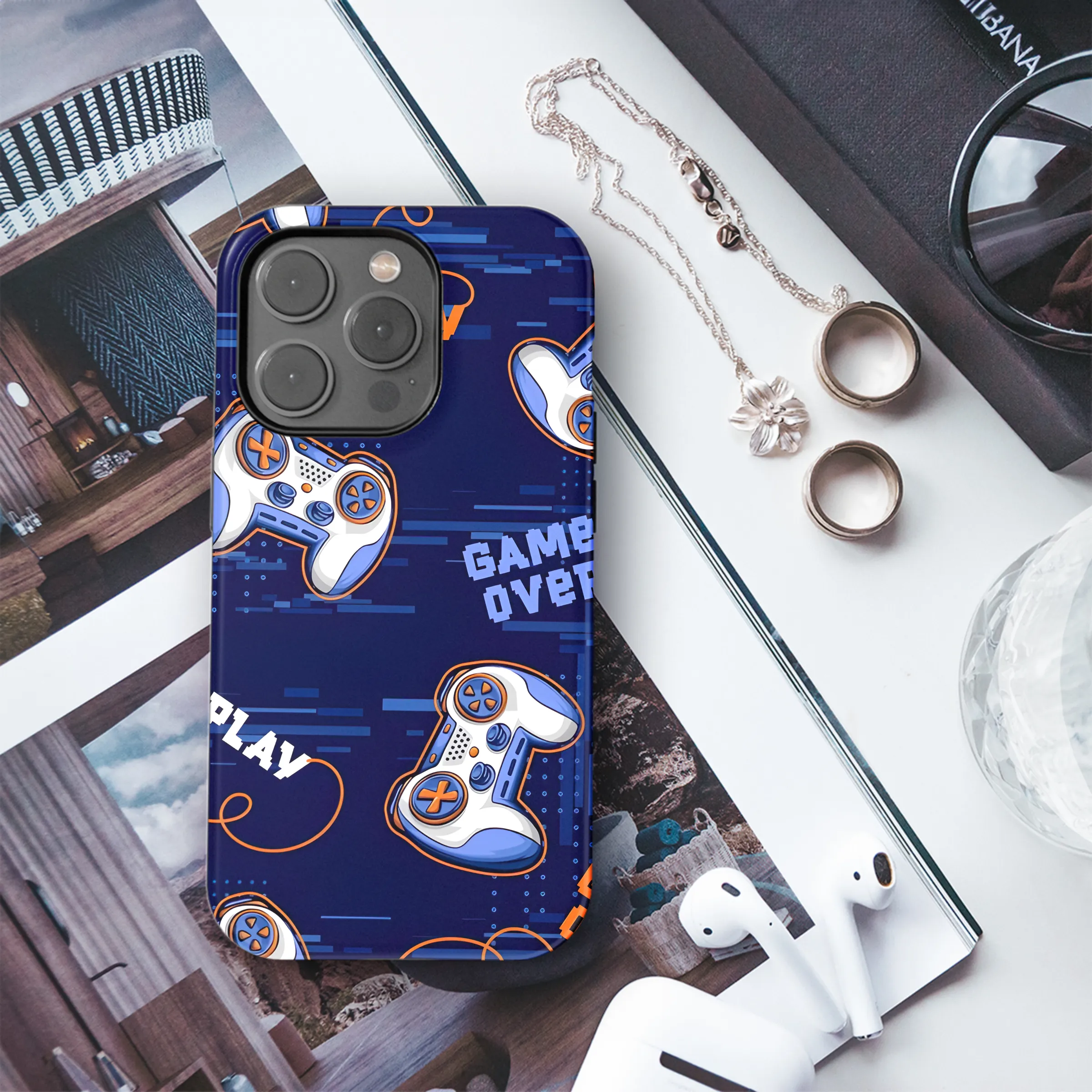 Seamless Gamepads Abstract Phone Case iPhone Samsung Cover Pixel 2383