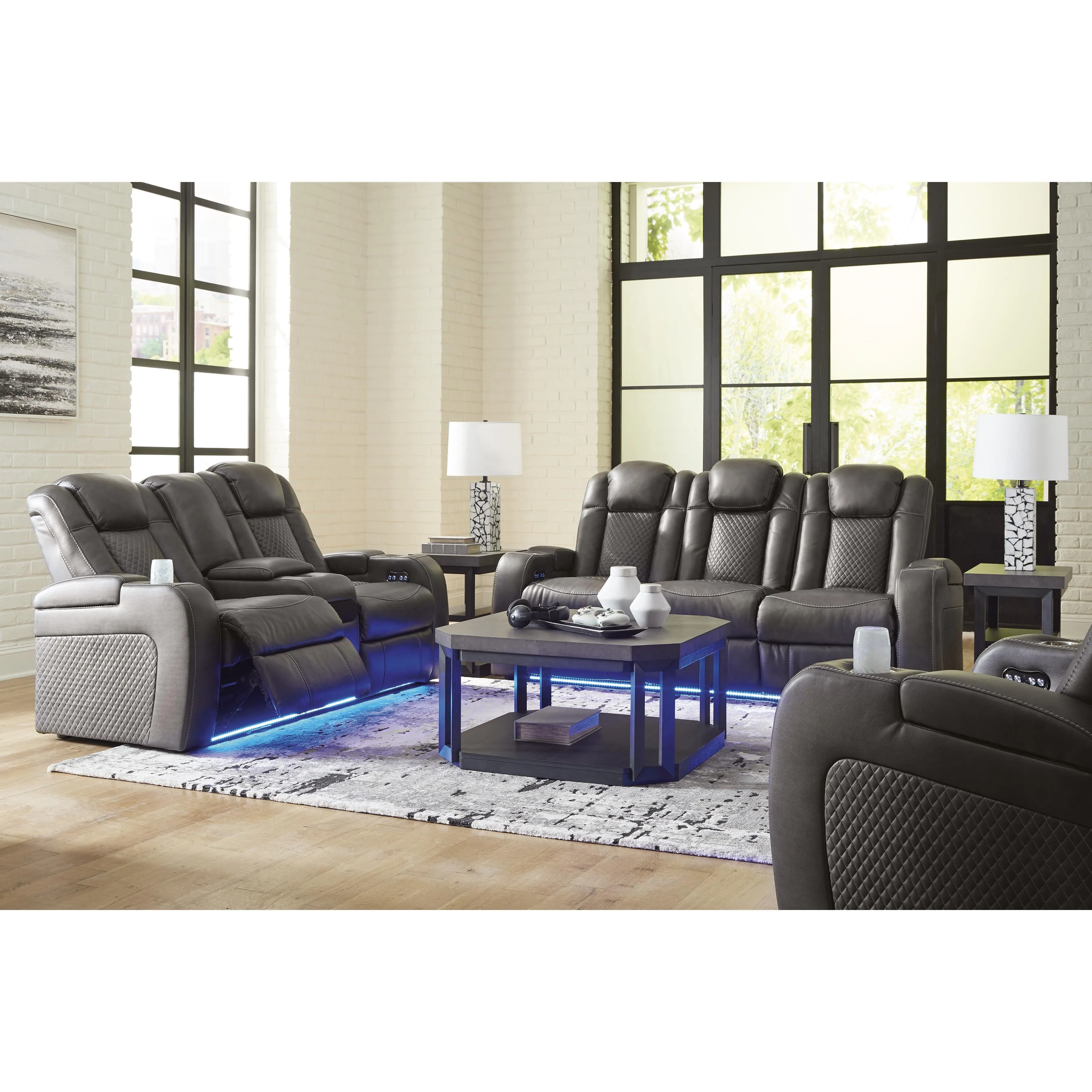 Signature Design by Ashley Fyne-Dyme Power Leather Look Recliner 3660213
