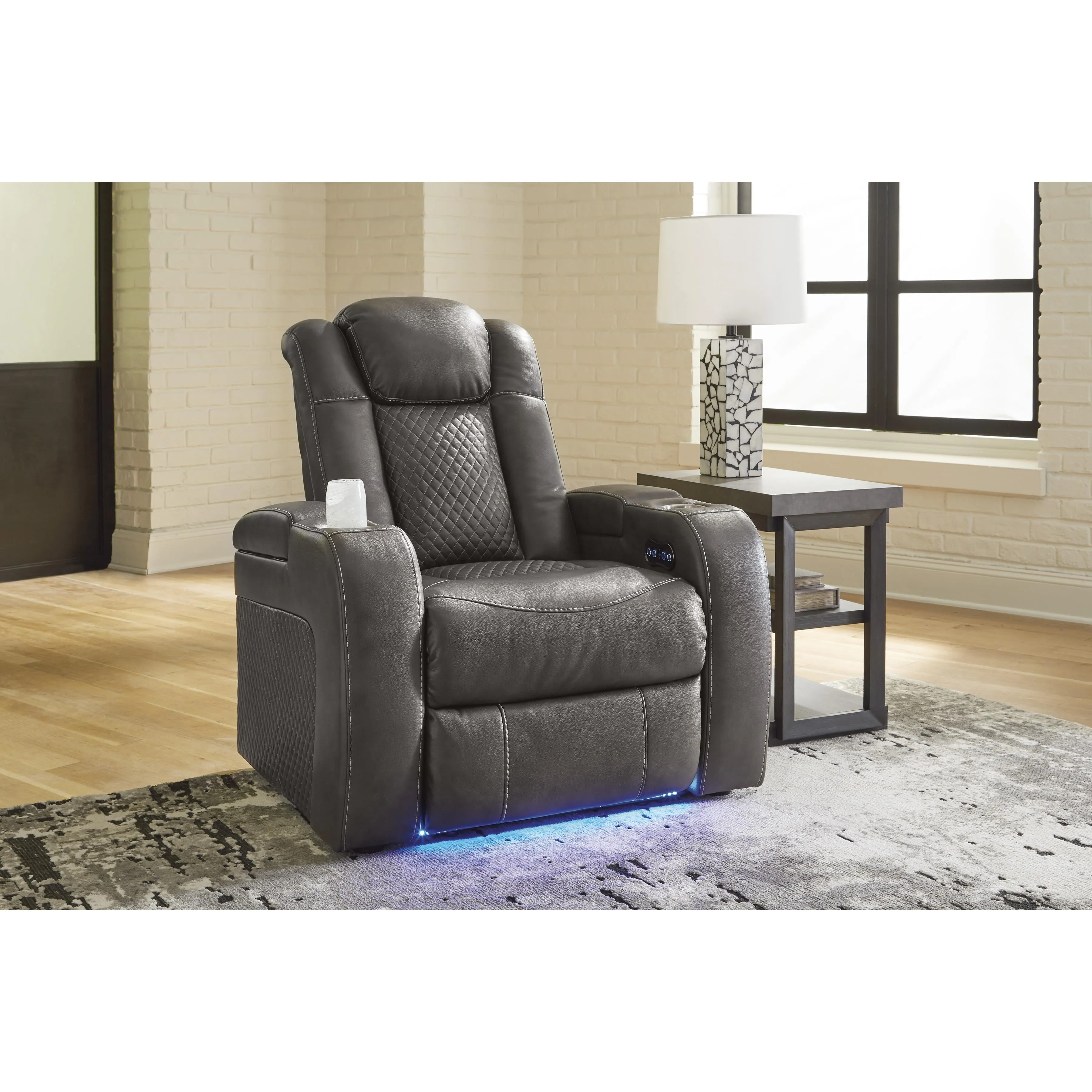 Signature Design by Ashley Fyne-Dyme Power Leather Look Recliner 3660213