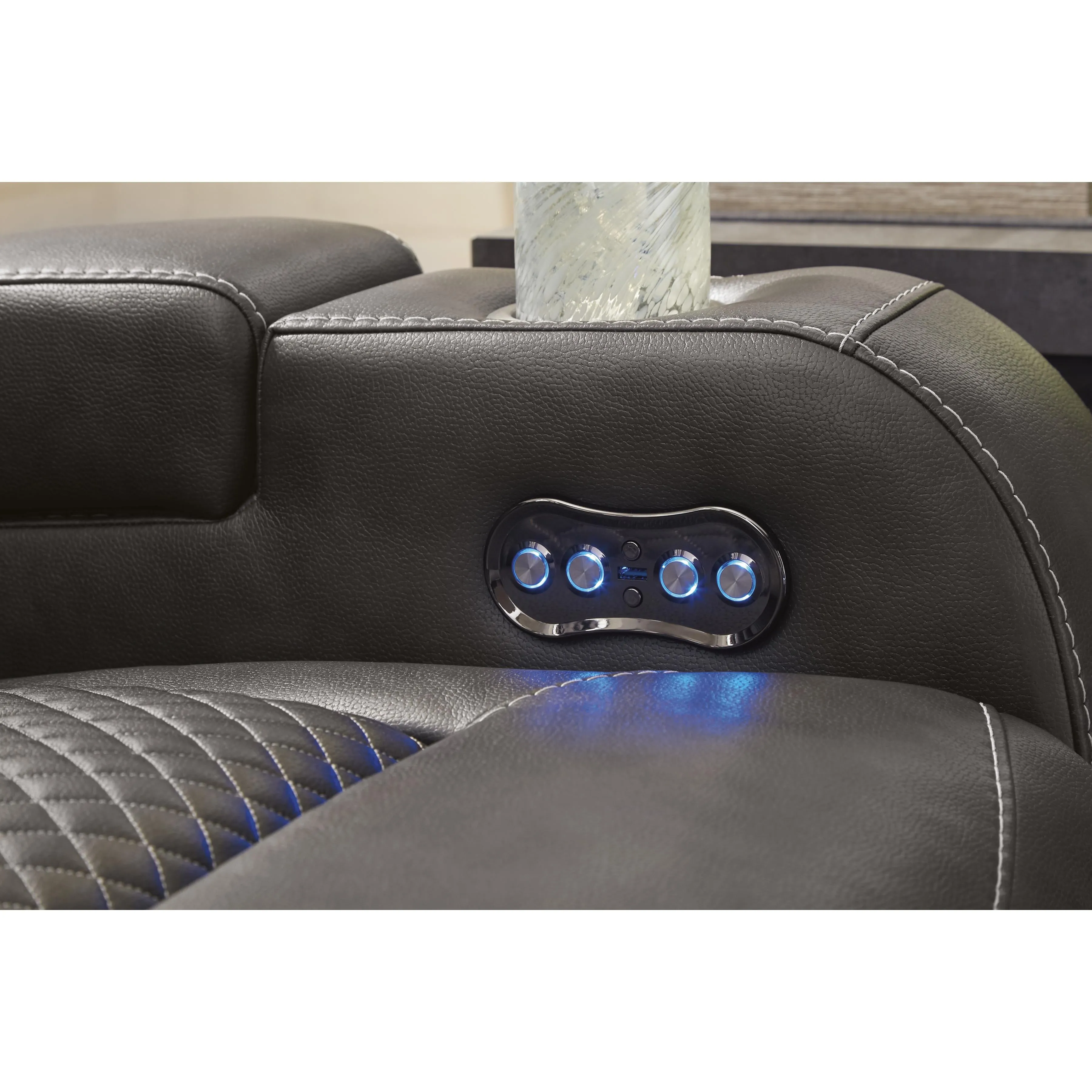 Signature Design by Ashley Fyne-Dyme Power Leather Look Recliner 3660213
