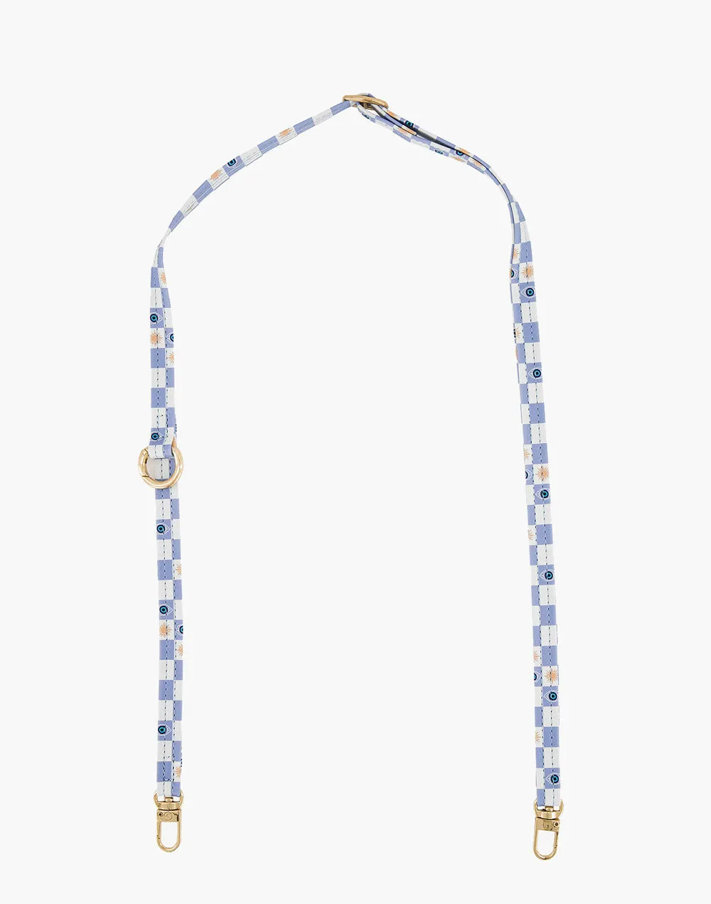 Single Evil Eye Checkered Phone Strap - Final Sale
