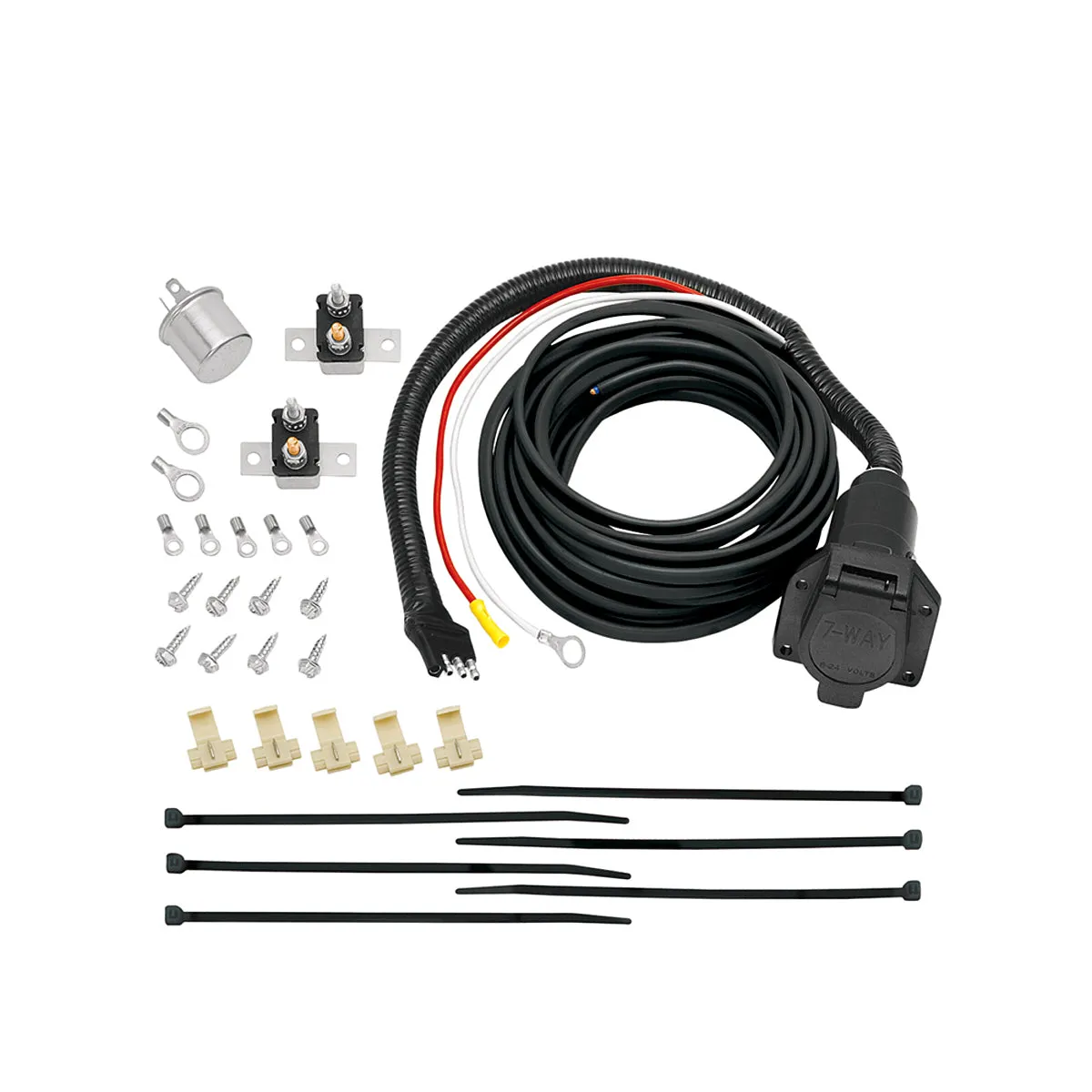 Tekonsha Trailer Brake Controller Install Kit - 7-Way Round Plug - 4-Way Flat Plug
