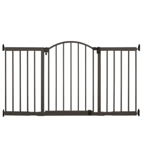 The Thruway 72XW Series Pet and Baby Metal Gate, Openings 44-72 wide, 36" tall - Bronze